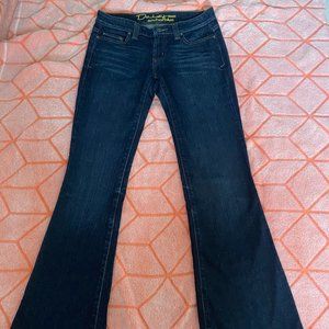 Dark blue boot-cut jeans
